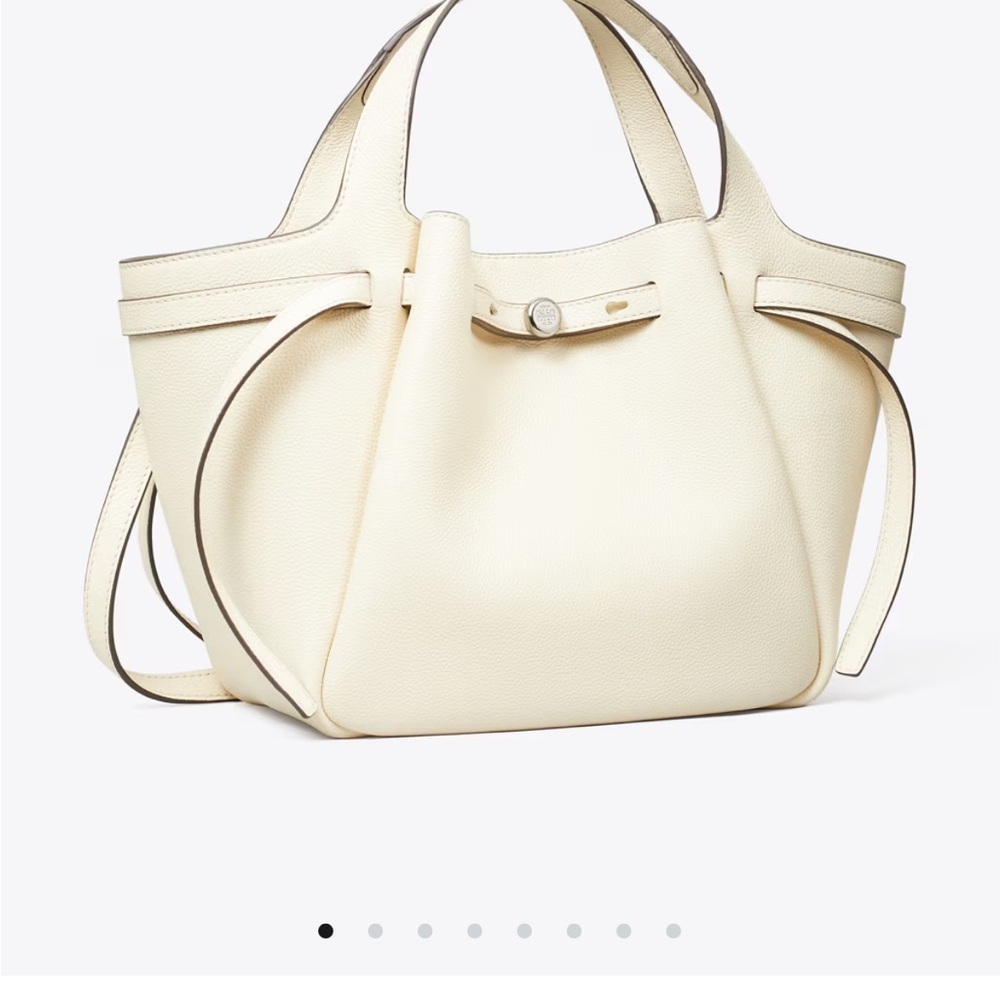 Tory Burch Romy Satchel Light Cream